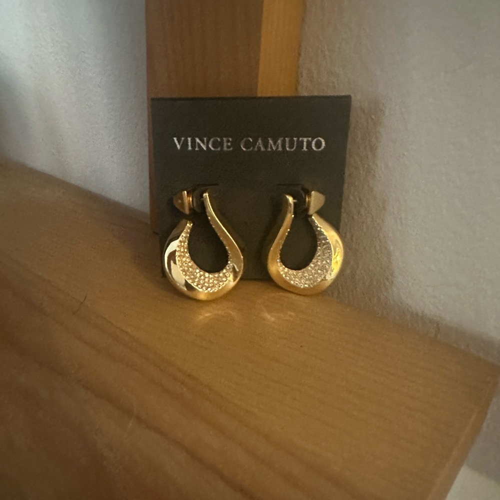 Vince Camuto Gold and Silver Teardrop Earrings